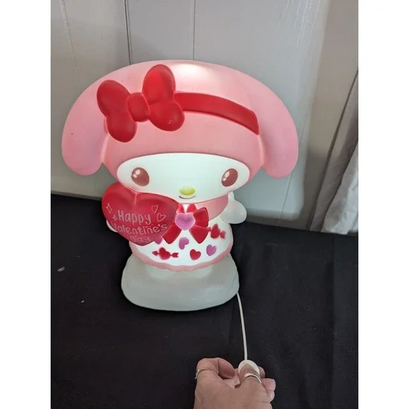 Hello Kitty Melody Sanrio Happy Valentines Day light up blow mold style lamp dec - Picture 6 of 7